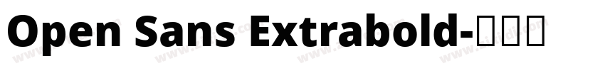 Open Sans Extrabold字体转换